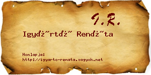 Igyártó Renáta névjegykártya