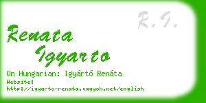 renata igyarto business card